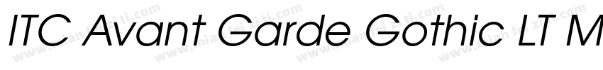 ITC Avant Garde Gothic LT Medium字体转换